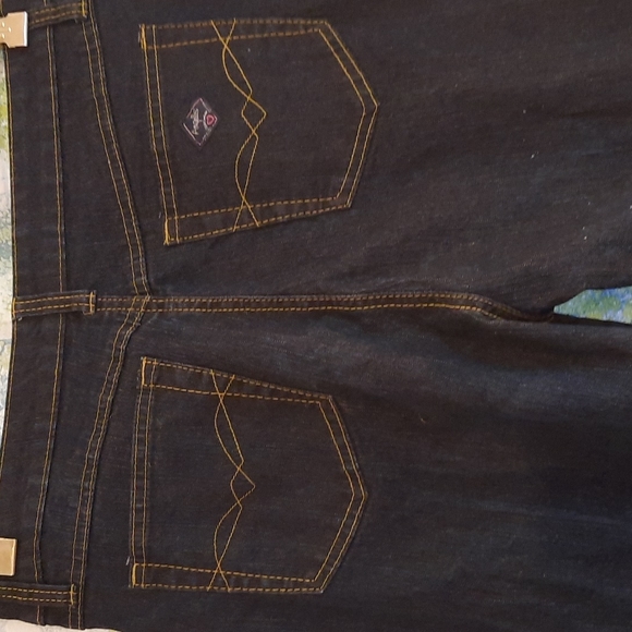 Angels vintage dark denim jeans flare leg size 16 y2k w 32 L 31 - Picture 10 of 10